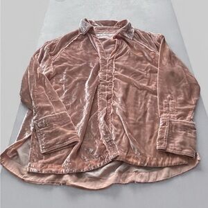 We The Free Pink Velvet Shirt